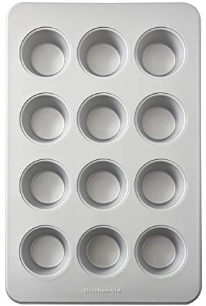 KitchenAid Muffinform für 12 Muffins, antihaftbeschichtet, aluminisiert, silberfarben