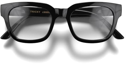 London Mole® Tricky reading glasses | Cool square/rectangular/trapezoidal shaped readers | Men’s Women’s Unisex | Spring hinges