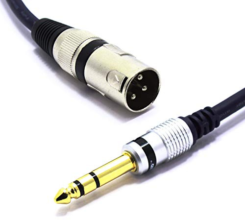 VITALCO XLR Männlich auf 6,3mm Stereo Klinke Kabel 3m Mikrofonkabel 3 Polig auf 6,3 TRS Klinkenstecker Adapter