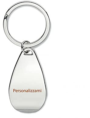Stileitaliano Portachiavi Apribottiglie personalizzato con incisione porta chiavi in metallo