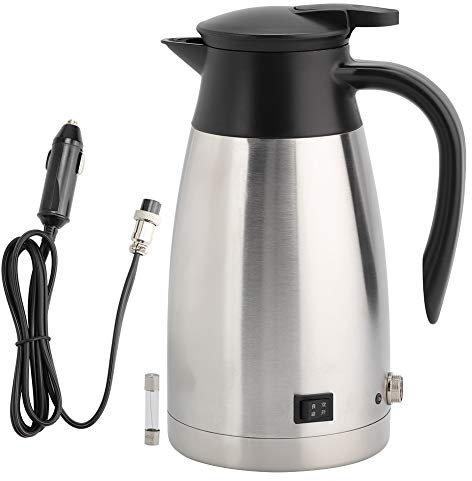1000ml 12V 24V Universel Voiture Bouilloire Chaudière Voiture Chauffage Voyage Tasse En Acier Inoxydable Chauffe Bouilloire Pot Café Réchauffeur pour Voiture Camion