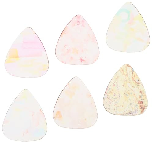 WHAMVOX 6stücke Teiliges Bunter Transparenten Gitarren-picks Dekorative Plektren Für Akustik Gitarre Bass Und Ukulele Dicke Langlebig Und Für Bühne Und