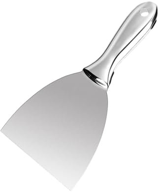 Mola piatta raschietto per gesso, giunto in acciaio inox, perfetto per pareti lisce, raschietto per pavimenti, stucco più comodo