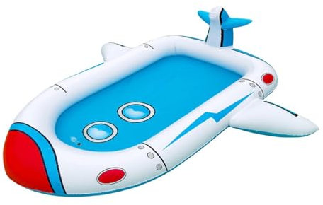 Outdoor Rasen PVC Pool Brunnen Matte Aufblasbare Wassermatte Hund Pool Matten (Flugzeug)