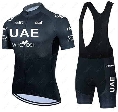 NUOJIA Herren Fahrradanzug, Fahrrad Kurzarm Anzug, Jersey Fahrradshorts, Herren 19D Kissen, schnell trocknend und atmungsaktiv