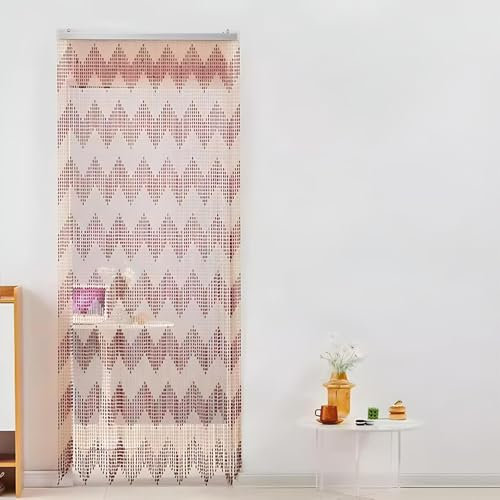 Eiauiuo Perlen Fadenvorhang Acryl Perlen Langlebig und Stilvoll Raumteiler Perlenvorhang Innen Dekorativer Türvorhang für Wohnzimmer Schlafzimmer Balkon(Wellen,90x220cm(90 Stränge))