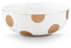 Pip Studio Dot Delight Bowl weiß-Gold 15cm