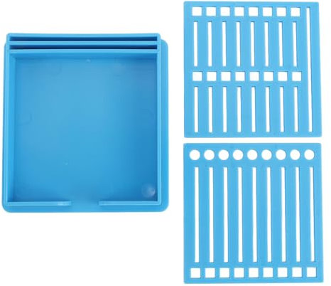 NOENNULL Haftnotiz-Halter mit Schablone, Selbstklebender Notiz-Halter, Clip mit Schablone, Pad-Organizer, Spender, Haftnotiz-Halter für Schreibtisch, Büro, Zuhause, Schulbedarf