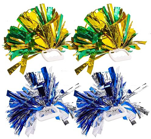 BESPORTBLE 1 Satz Cheerleading-blumenstrauß Cheerleading-pompons Pompons Cheerleader Grün Gymnastik Pom Poms Cheerleading Performance-schmuck Jubeln Kostüm Zubehör Bommel Sport 4 Stück