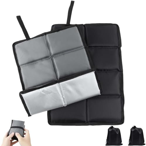 MHwan Sitzkissen Outdoor, 2 Stück Extragröße 45x35 cm Wasserdicht und Thermo Sitzunterlage Outdoor für Erwachsene und Kinder, Warm, Weich und Bequem Sitzkissen Faltbar, Maschinenwaschbar
