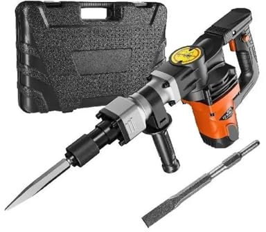 Martello demolitore Martello demolitore elettrico da 1400 W, martello demolitore for calcestruzzo, 2900 BPM, 2 scalpelli e punte for scalpellatura