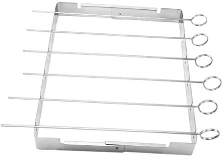 ROMISBABA Barbecue INOX Pliante Support Brochettes Portable Accessoire BBQ Extérieur