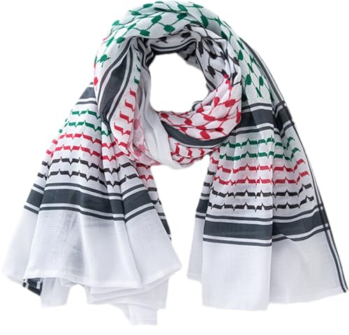 Generisch Palestine Kuffiyeh Palästina Schal Unisex Palästinensischer Schal Arabisches Wickeltuch, Kopftuch, Herrenmode Für Familie, Freunde, Kinder