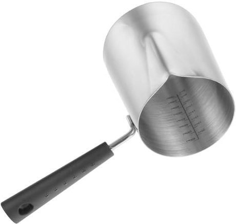 UKCOCO Olla De Leche De Acero Inoxidable Asa, 600 Ml Medidor, Resistente Al Calor, Para Estufa, Uso Doméstico y Diario