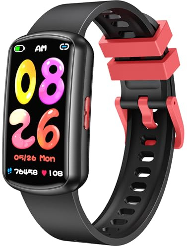 Kids Smartwatch Tracker Fitness for Boys : 1.47'' Girl Digital Smart Watch for Children Teen with Step Counter Podemter Game Heart Rate Sleep Monitor IP67 Waterproof Wrist Watch for Android iOS iPhone