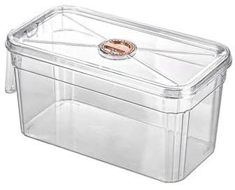 Fischglas Rechteckiger transparenter Fischtank aus Acryl mit Deckel, Heimdekoration, transparenter Kleiner Fischtank, Badezimmer-Organizer
