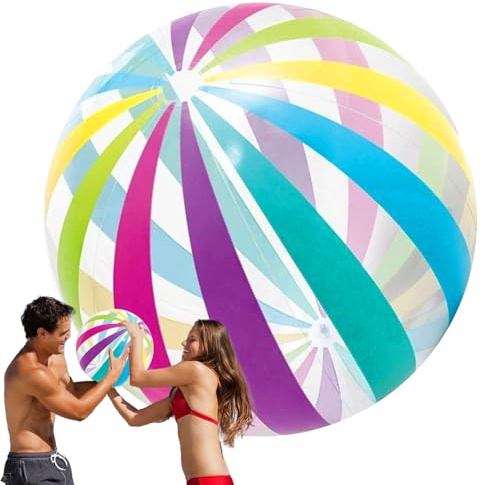 Generisch Großer Wasserball Aufblasbar, Aufblasbarer Strandball, Spielzeug Für Jugendliche Bewegung, Wasser Spaß Spielzeug, 40cm Tragbar Für Sand Pool Wiese Training Garten Park Mannschaftssport