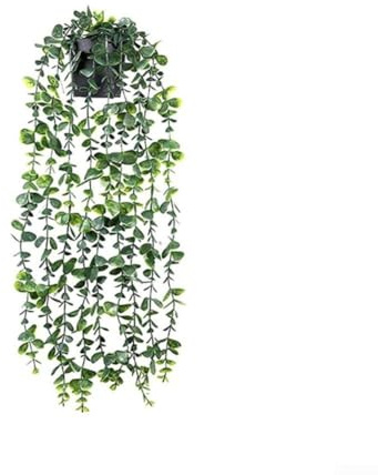 FACAIIO Planta de vid artificial en maceta, hiedra sintética colgante verde para estantes interiores y exteriores, pared, jardín o decoración de fiesta