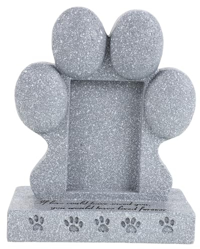 CORHAD Pierre Tombale pour Animaux de Compagnie Gris, Stèle Commémorative Résistante aux Intempéries, Monument Funéraire Extérieur pour Chiens et Chats, Décoration Jardin Solide,