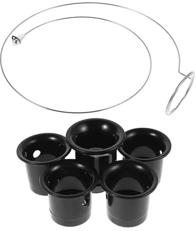 BESPORTBLE Uhrmacherlupe mit Clip 3X 5X 10x 15x 20 Stück für Reparatur | Schwarz, Kunststoff Glas Stahl Draht, 1 Satz für Uhren Schmuck Feine Arbeiten