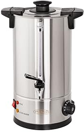 Hakka Percolateur à Café Professionnel 7L/50 Tasses, Distributeur Électrique en Acier Inoxydable avec Indicateur de Niveau d’Eau, Bec Étanche et Poignée Anti-Chaleur pour Bureau, Fête, Mariage, Buffet
