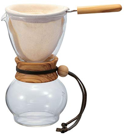 Hario DPW-3-OV Teekanne, Glas, 480 milliliters, Olive Wood
