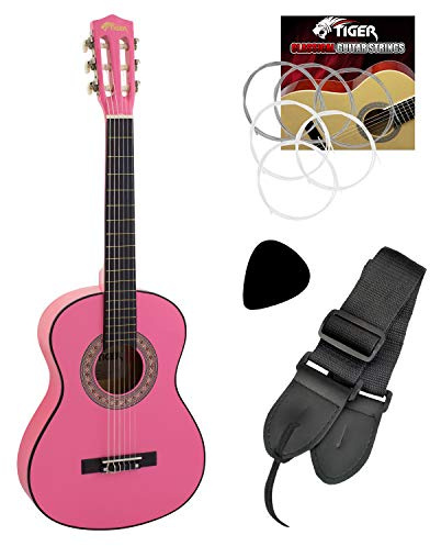Tiger Kinder 3/4 Größe Klassische Gitarre – Rose