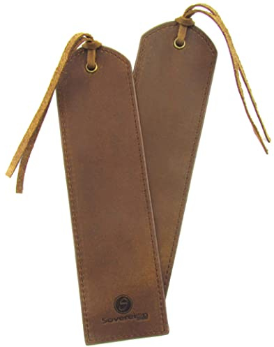 Handgjord Läderbokmärke Med Traditionella Tofsbokmärken. 2 Pack Äkta Läder Unika Gåvor För Kvinnor, Män, Barn Och Vänner - Läder Bokmärke