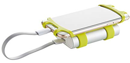 Global Gizmos 45129 Bike Phone Holder & Mount/Includes Power Bank Holder/Easy Install/Durable Silicone Material/Compatible with iPhone, Samsung, Huawei & More