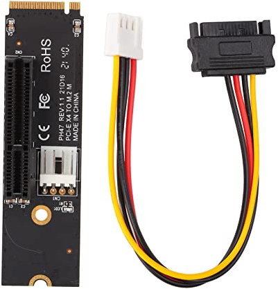 PCI-E Riser Express Cable NGFF M.2 to PCIe 3.0 X4 Adapter Card Support M.2 M-Key 2260/2280 M.2 SSD NGFF/M.2 to PCIE X4 Riser Card for Computer PC
