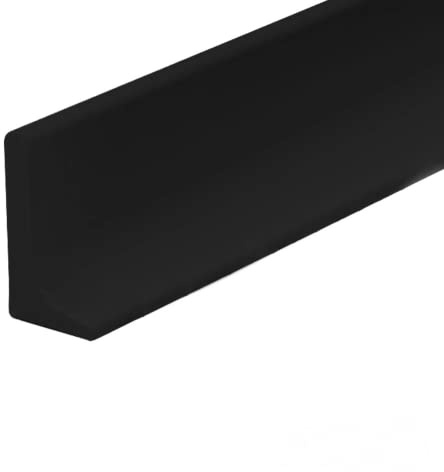 DAZZLEEX Tira de retención de agua, tira de silicona autoadhesiva, barrera de agua de retención de baño, separación seca y húmeda, tira de sellado de silicona, color negro, 200 cm