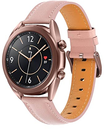 Juaupepo Echtleder-Armband kompatibel mit Galaxy Watch 3 41mm, Damen und Herren 20 mm Schnellverschluss-Armband für Galaxy Watch 7 6 5 4 Classic/Watch 42 mm Smartwatch