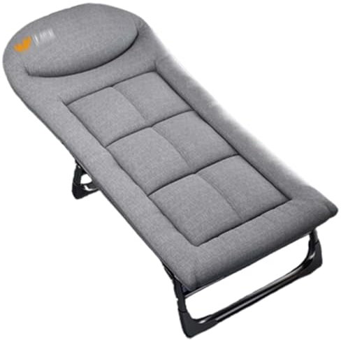 YVYKFZD Tragbare Feldbett Klappbar, Campingbett für Erwachsene, 6-Fach klappbare Campingliege mit Matratze, für Campingzelt-Büro-Reisen im Freien, unterstützt 264 lbs (Size : 138x58x30cm Gray)