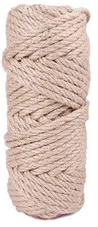 Sisal Rope for Cat Scratchers, Cat Tree,Cat Scratching Sisal Rope Natural Jute Hemp Rope, Ideal for Replace Scratching Post, Repair Cats Tree, DIY Projects 6mm(30m/98.4 Feet)