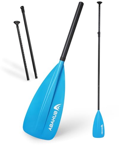 Abahub SUP Paddle - Pala de remo ajustable de aluminio para paddleboard, aleación de aluminio, mango recubierto de poliuretano, 172-213 cm, hoja de plástico y nailon