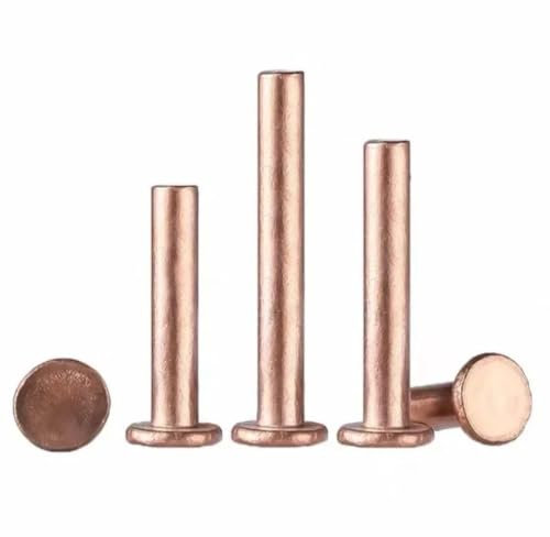 GB109 Remaches sólidos de cobre rojo Golpear remache de cabeza plana M2-M6 (Size : M3x16 (420Pcs))