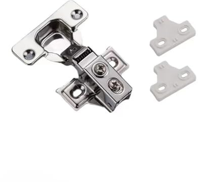 2 piezas de acero inoxidable de brazo corto bisagra hidráulica gabinete forma de copa 35 mm bisagra de gabinete hardware amortiguador de puerta adecuado for gabinete lado estrecho(Insert embed)