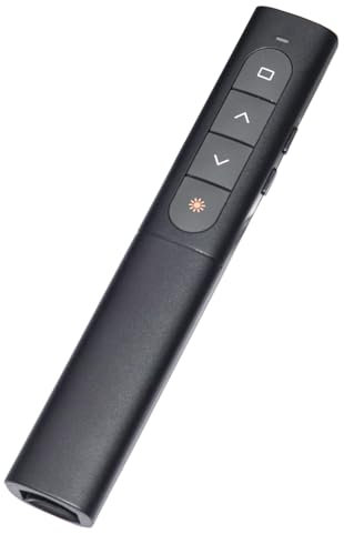 Lápiz remoto inalámbrico PPT de 2,4 GHz, control sin esfuerzo con hipervínculos y ajuste de volumen, ideal para presentaciones de portátiles en Windows, Mac y Linux