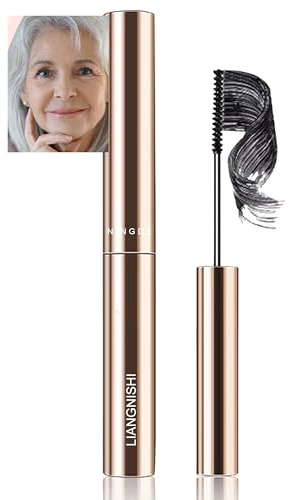 Black Mascara for Fine Short Lash & Older Women & Mulit-layered Lashes, Ultimate Length Volumizing Lower Bottom Lashes Mascara, Ultra-Precise Slim Adjustable Brush to Any Angle, Smudge-proof