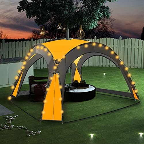 Xichuzi Partyzelt mitund 4 Seitenwänden, Party Deko, Festzelt, Pavillon, Garden Decoration, Canopy Tent, Lagerzelt, Gartenpavillon, 3,6 x 3,6 x 2,3 m Gelb