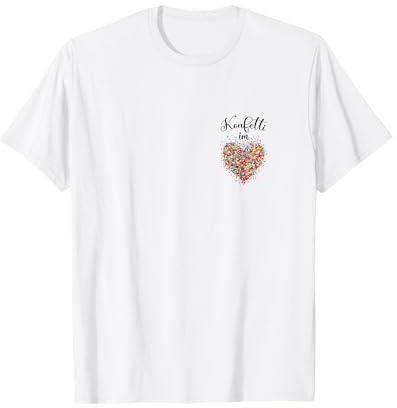 Konfetti im Herzen - Karneval Fasching T-Shirt