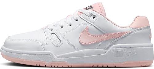 NIKE Full Force Low Sportschuhe, White/Echo Pink-Bright Mango-Black, 38.5 EU