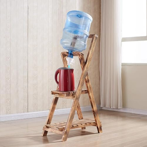 MegLob Porte-Jambes À Eau En Bois, Porte-Bois Massif Pour Rangement De La Cruche À Eau, Rack De Distributeur D'eau Lourds, Organisateur De Bouteille D'eau Autonome Pour Le Bureau,E