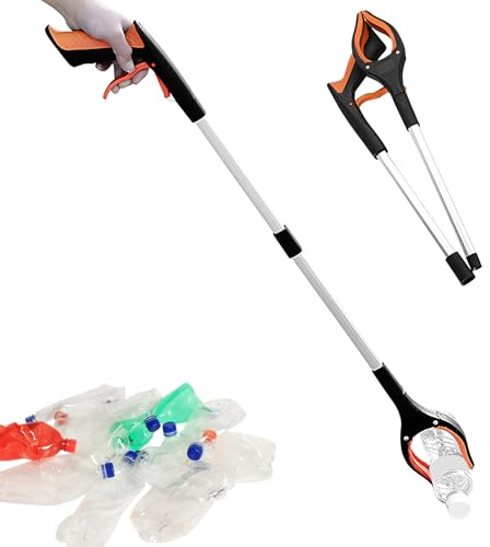 Greifhilfe Greifzange Schwerlast Mit Langer Reichweite, Rutschfestem Griff, | Faltbarer Greifstab, zusammenklappbarer Pick-Up-Stick für Zuhause, Haus, Park und Straße