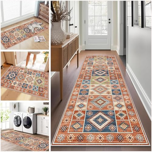 Alfombra de Corredor Alfombra Cocina Lavable Antideslizante Alfombras de Pasillo Larga 40 x 60 cm Alfombras de área Pelo Corto Alfombra Hall Entrada Interior Tapete Absorbente para Salón Dormitorio