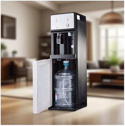 Distributore di acqua fredda indipendente, alimentato dalla rete elettrica, caricamento dal basso, refrigeratori d'acqua da pavimento, macchina for bere calda e fredda, doppia funzione, for casa, uffi