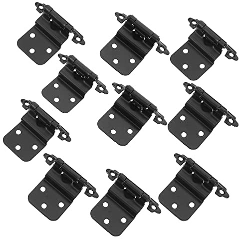 DIYEAH 10 piezas Bisagras Metálicas para Armarios Autoconclusivas Bisagras Resistentes y Gruesas para Puertas de Muebles y Superficie Pulida Uso para Puertas de Gabinete y Madera