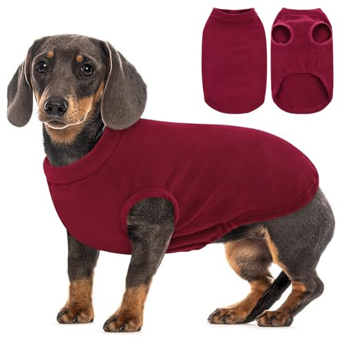 AOFITEE Hunde Pullover Fleece, Warmer Hundepullover für Mittelgroße Hunde | Elastisch Hundepulli Fleece Hundeweste, Weicher Winter Pullover Hund Winterkleidung Hundemantel für Französische Bulldogge