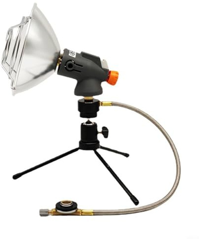 HEIBTENY Riscaldatore a gas portatile per esterni con struttura in acciaio inossidabile, rame e lega di alluminio per un riscaldamento efficiente e regolabile del piede e delle mani durante il