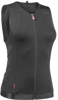 Komperdell Ultraflex Pro - Protector de espalda para mujer, talla XS, color: negro/rosa